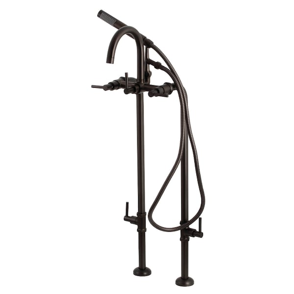 Aqua Vintage CCK8105DL Freestanding Tub Faucet with Supply Line, Stop Valve, Oil Rubbed Bronze CCK8105DL - main